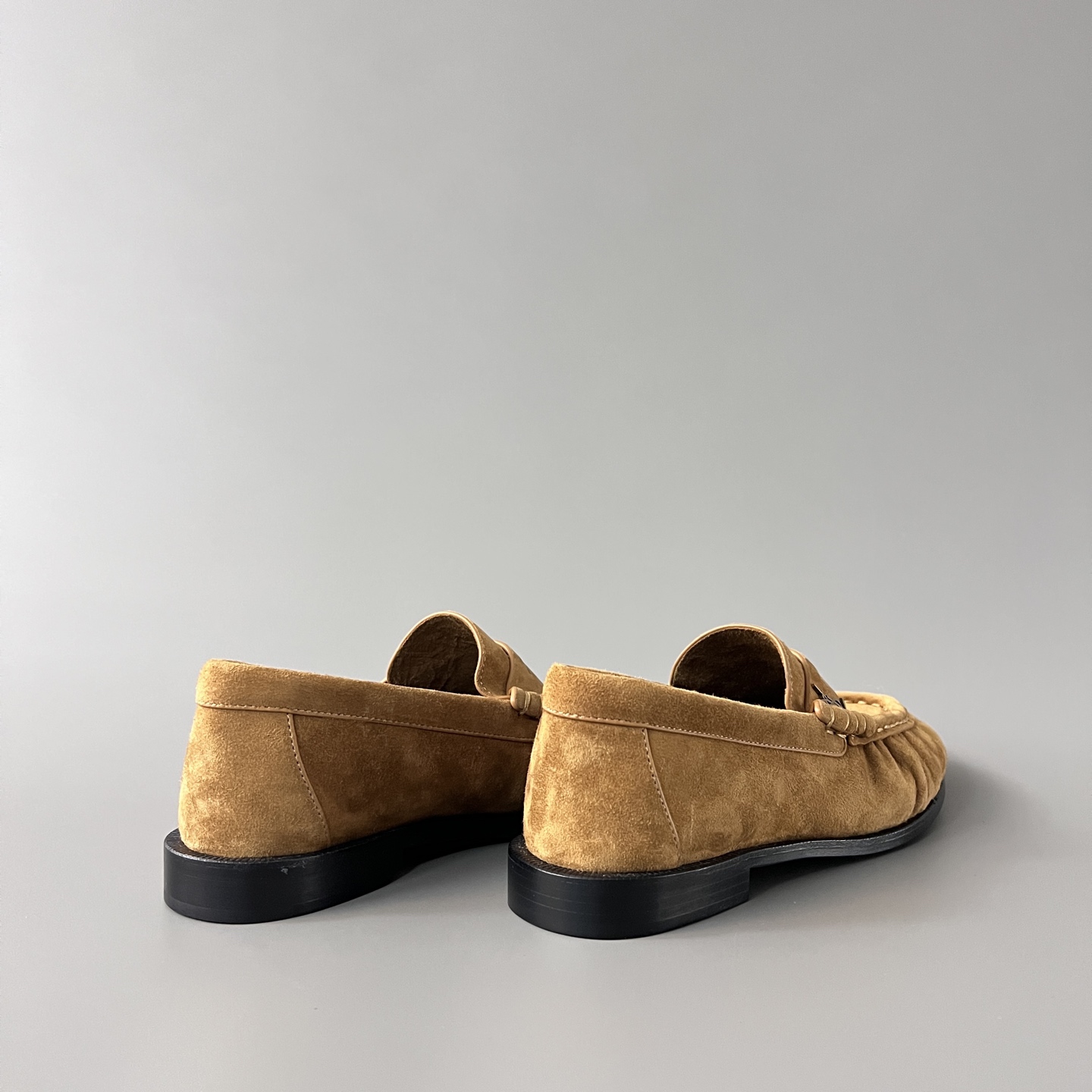 SAINT LAURENT Penny — Genuine Leather, Laceless, 1:1 Replica Loafers  Women's Shoes