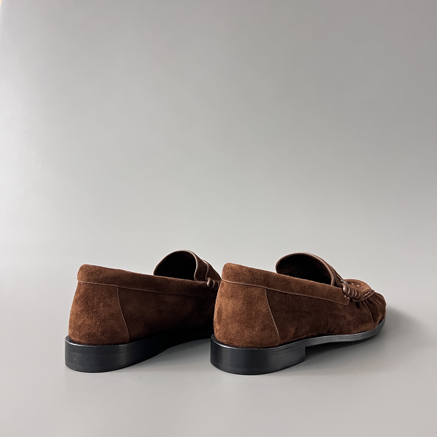 SAINT LAURENT Penny — Genuine Leather, Laceless, 1:1 Replica Loafers  Women's Shoes
