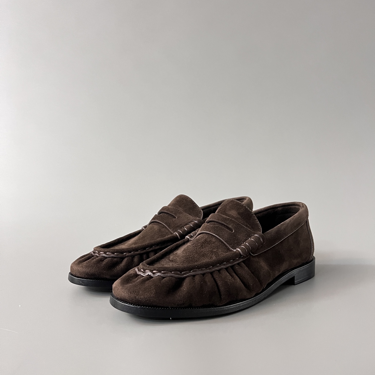 SAINT LAURENT Penny — Genuine Leather, Laceless, 1:1 Replica Loafers  Women's Shoes