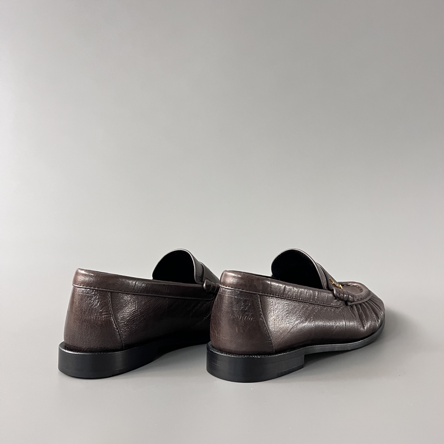 SAINT LAURENT Penny — Genuine Leather, Laceless, 1:1 Replica Loafers  Women's Shoes
