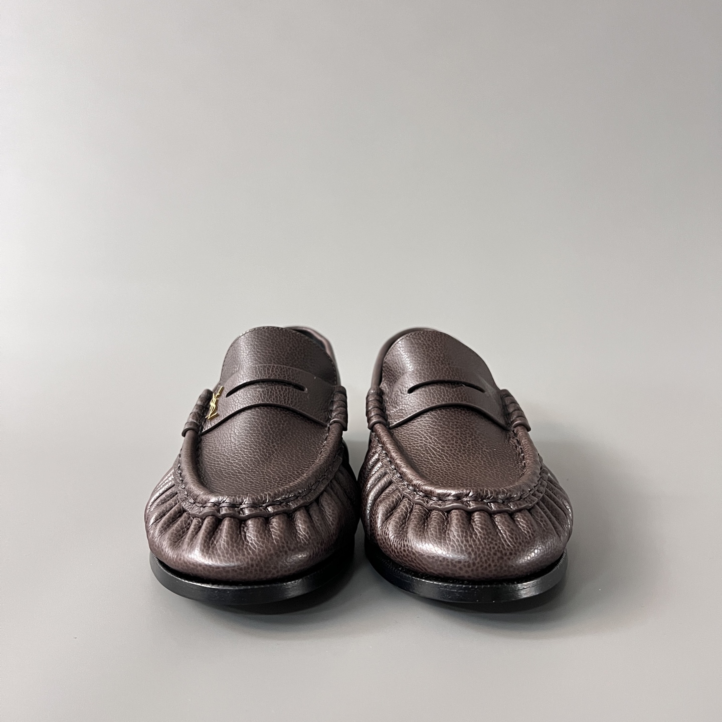 SAINT LAURENT Penny — Genuine Leather, Laceless, 1:1 Replica Loafers  Women's Shoes
