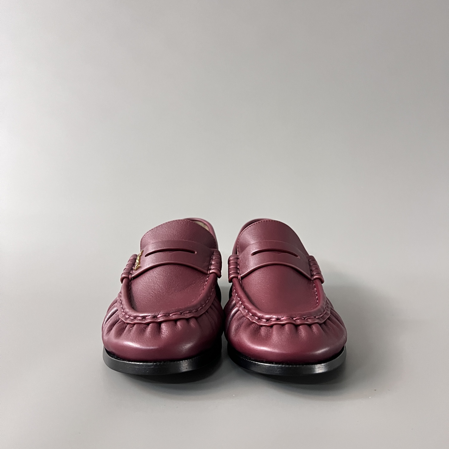 SAINT LAURENT Penny — Genuine Leather, Laceless, 1:1 Replica Loafers  Women's Shoes
