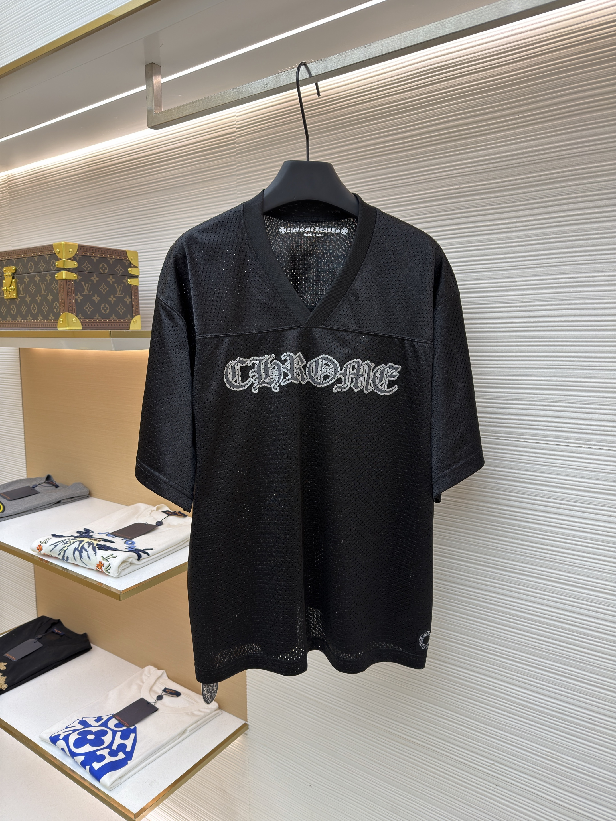 Chrome Hearts 克罗心 冰球服系列网眼短袖 T恤 黑色 CH-20231186