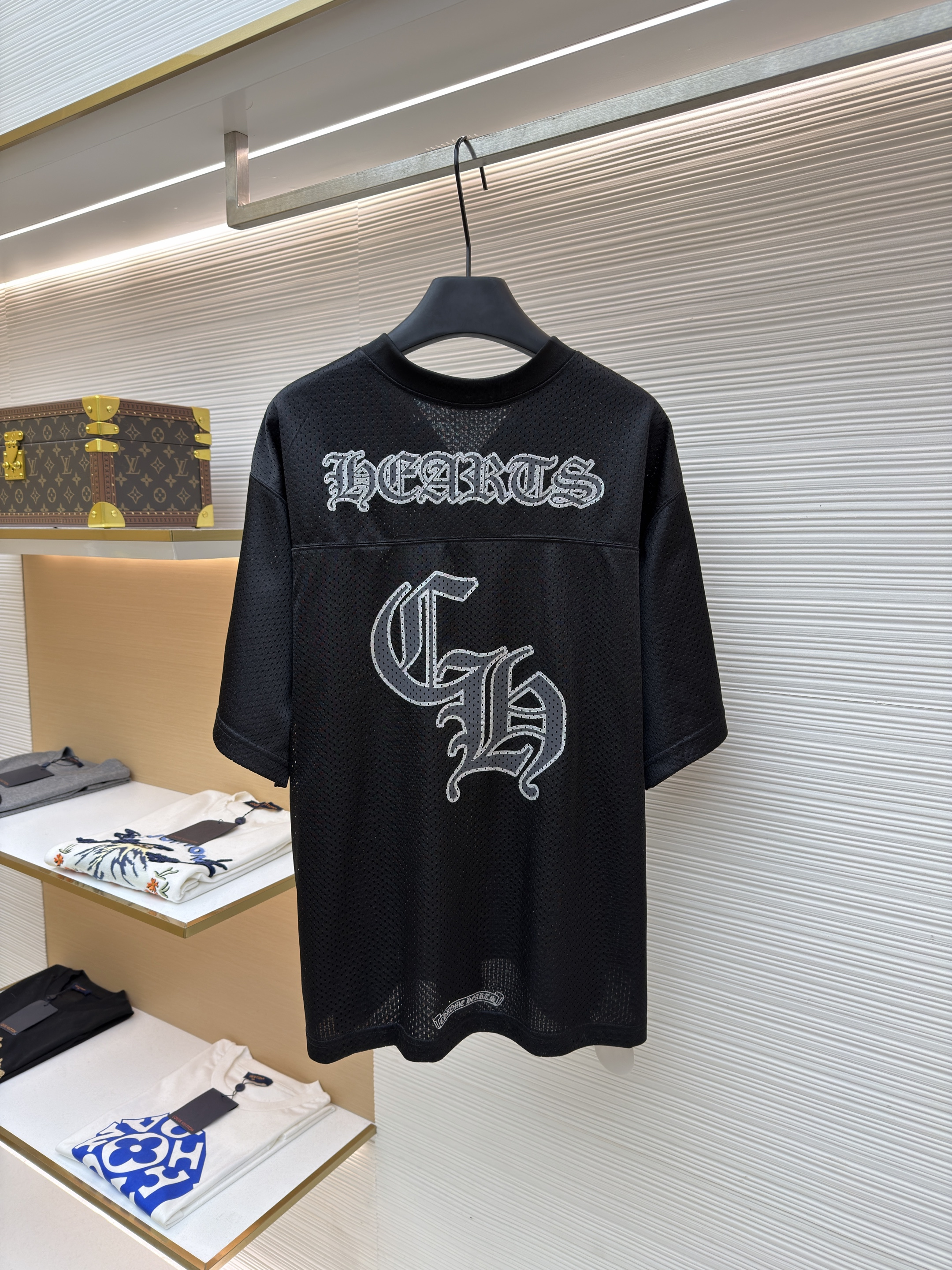 Chrome Hearts 克罗心 冰球服系列网眼短袖 T恤 黑色 CH-20231186