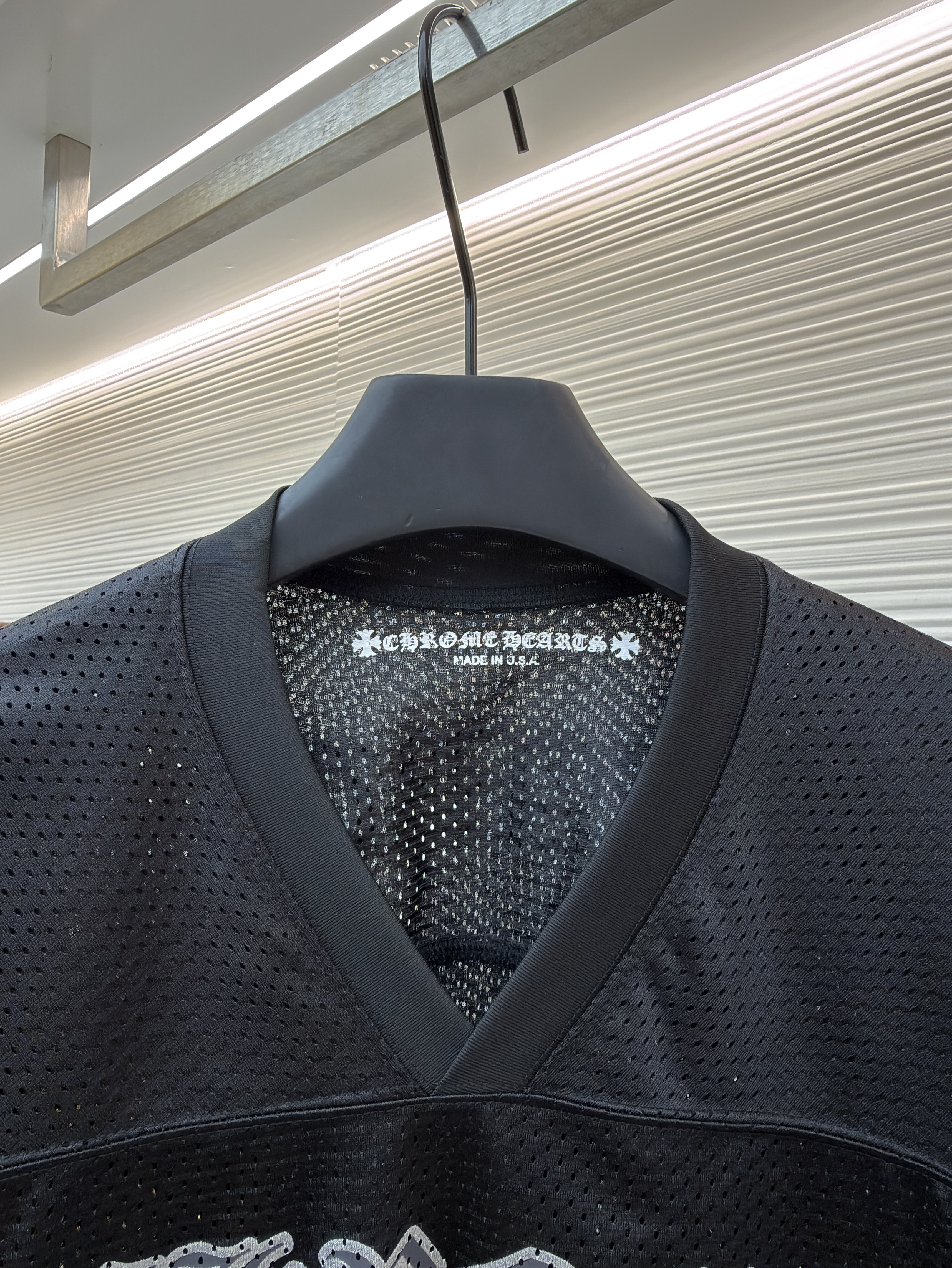 Chrome Hearts 克罗心 冰球服系列网眼短袖 T恤 黑色 CH-20231186