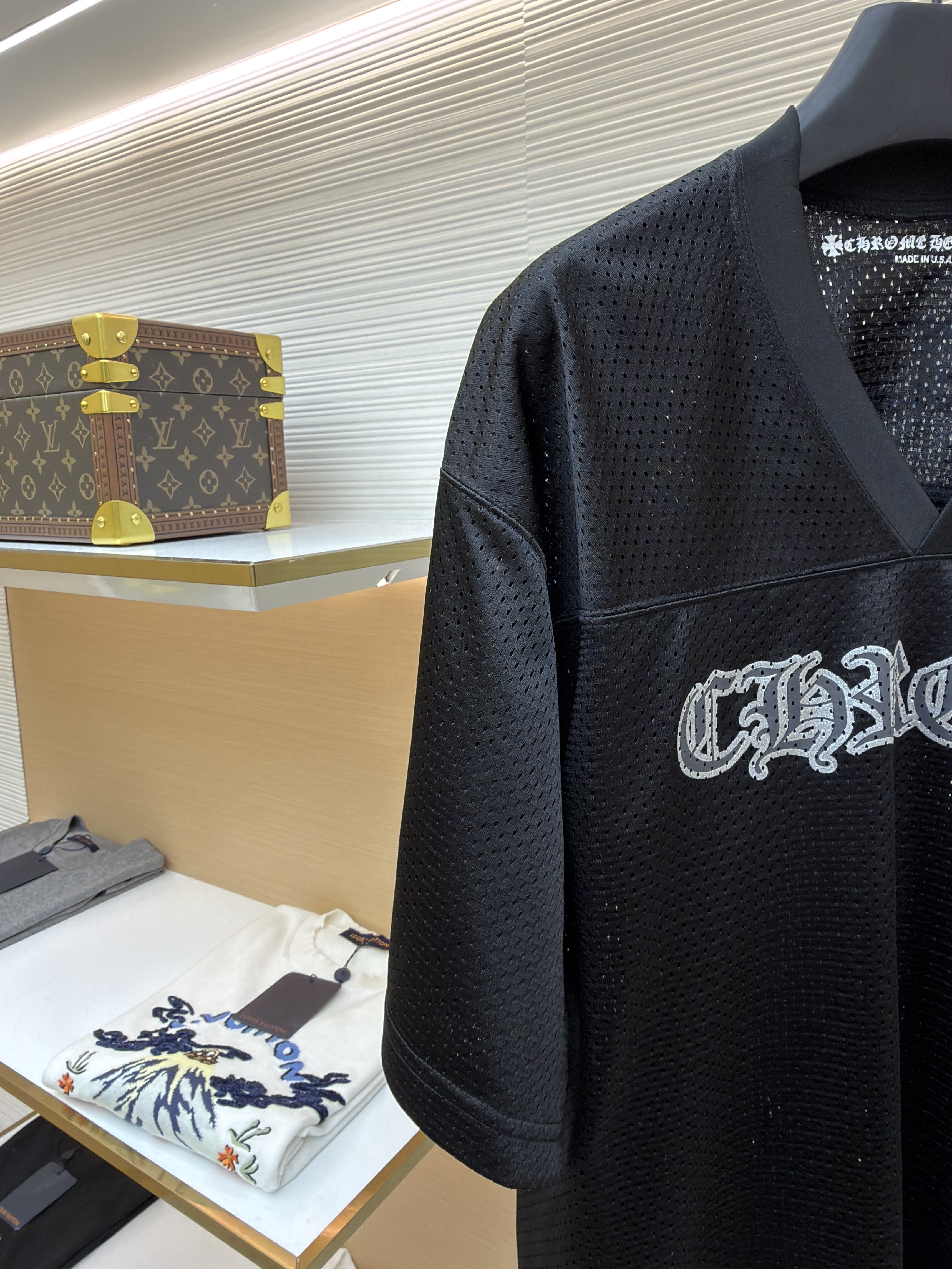 Chrome Hearts 克罗心 冰球服系列网眼短袖 T恤 黑色 CH-20231186