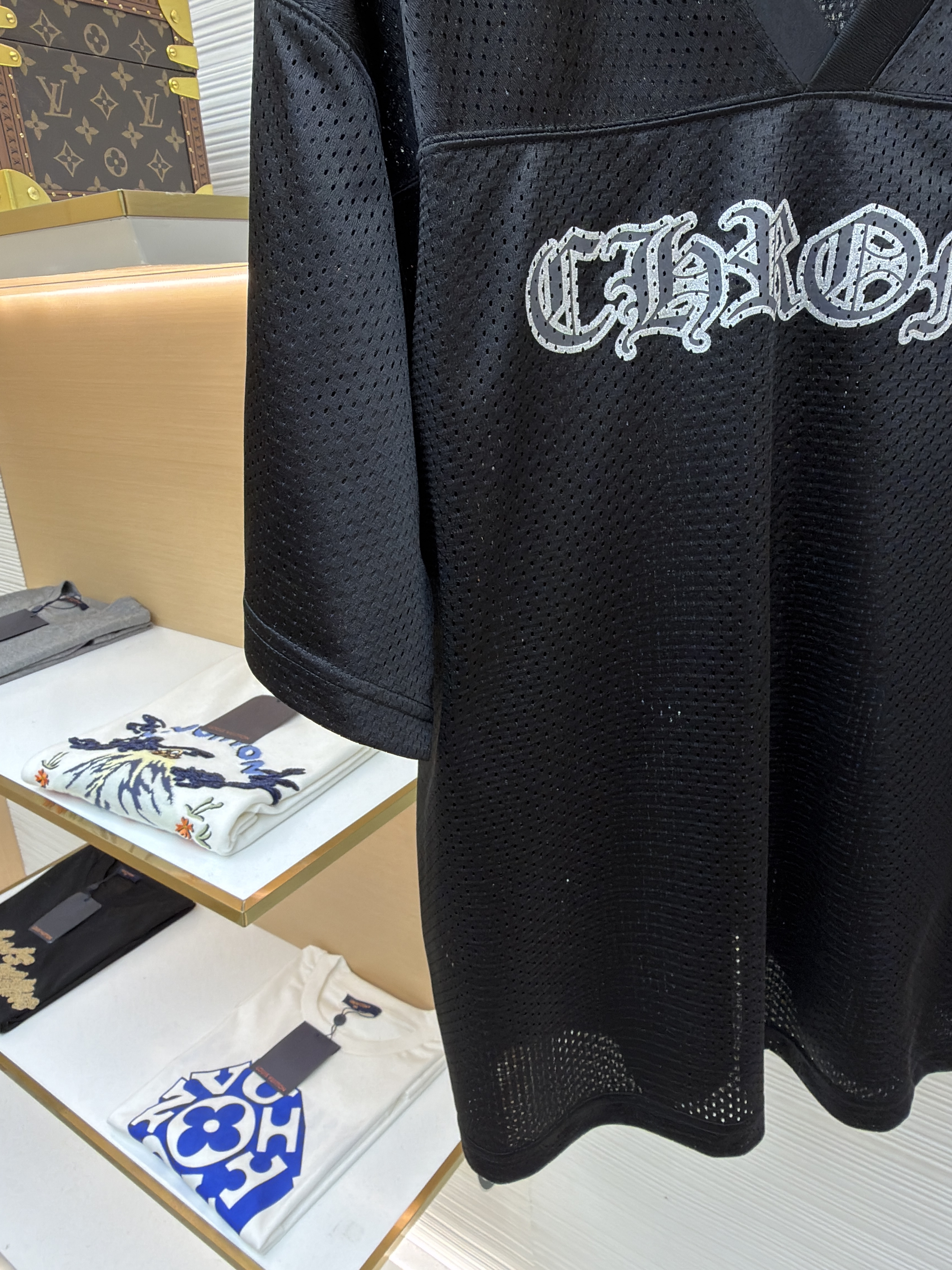 Chrome Hearts 克罗心 冰球服系列网眼短袖 T恤 黑色 CH-20231186