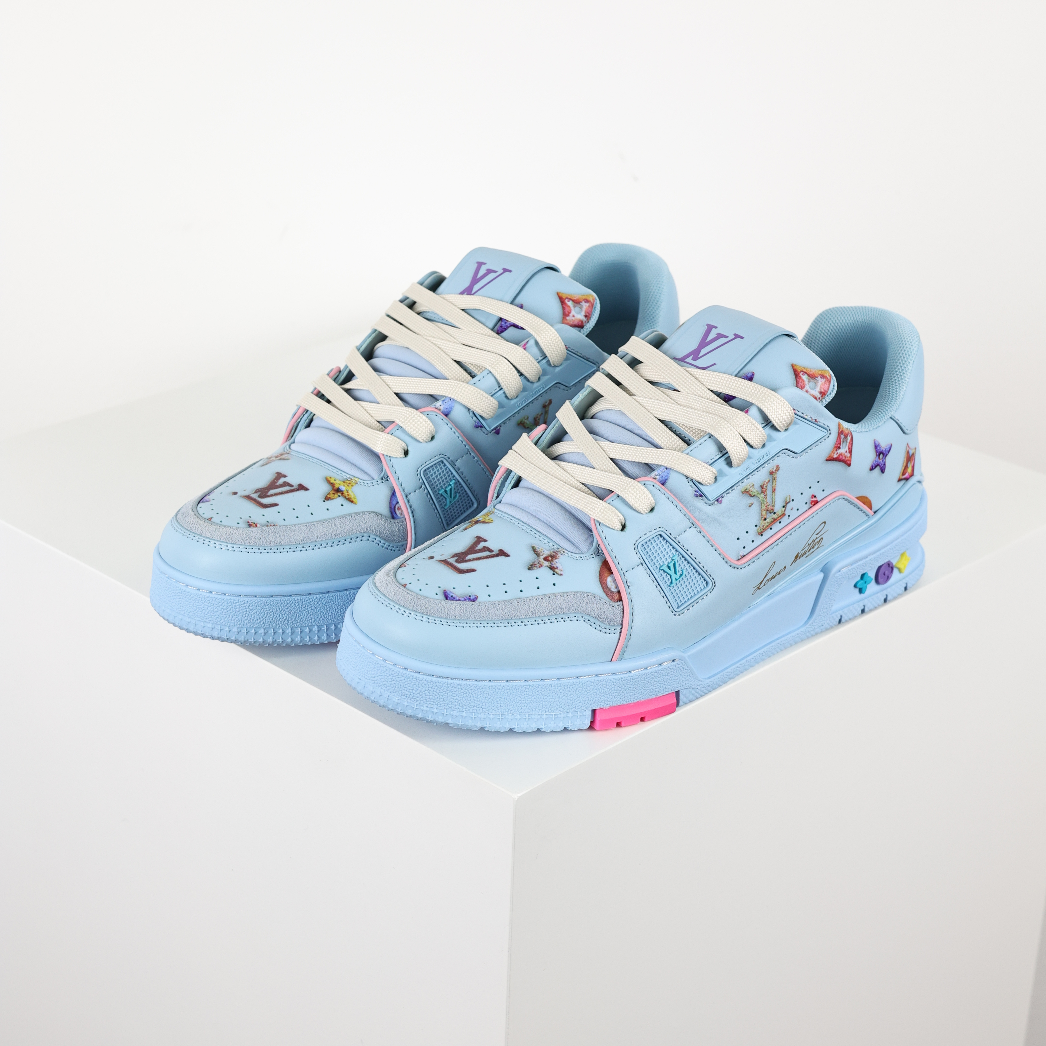 Louis Vuitton Best UA Batch LV Trainer - Hand-finished Luxury Sport Shoes for Men & Women MAX 1AJWF3-D0 