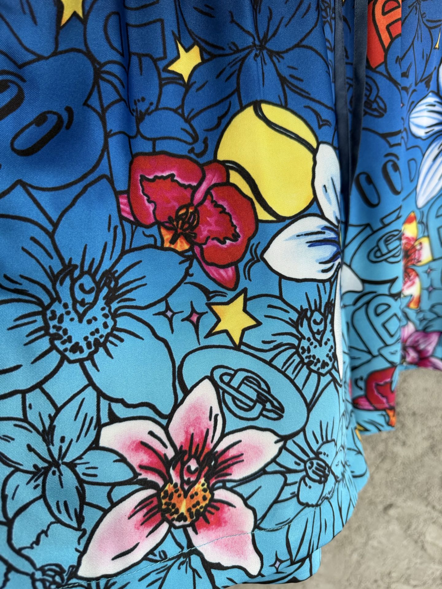 Casablanca 2026SS Star Print Silk Shorts - Luxury Resort Wear
