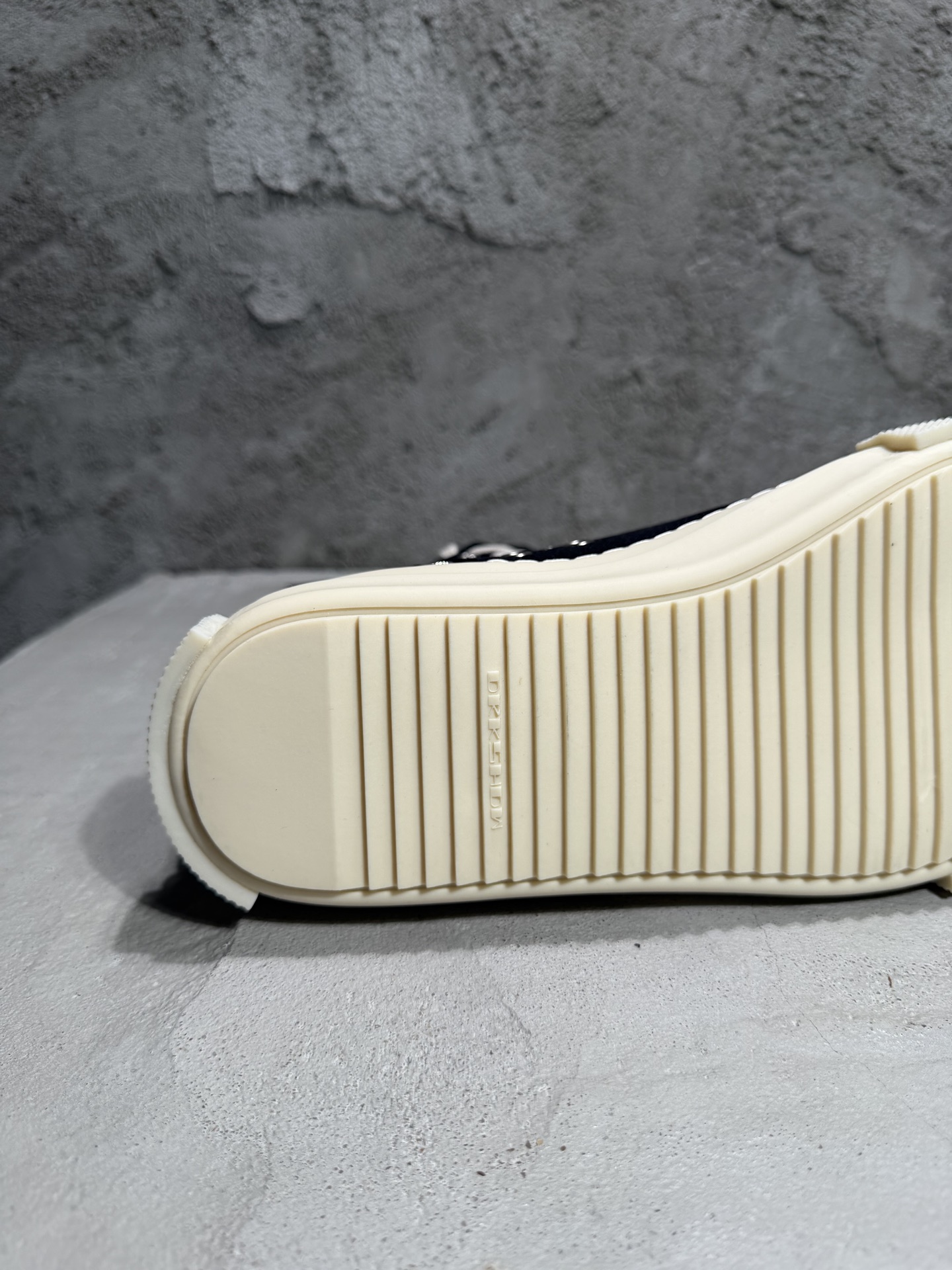 RICK OWENS RO 圆头 高筒  板鞋 休闲鞋 波鞋 男鞋  帆布  黑白 颗粒鞋头 DU01F4800DOEH4-911