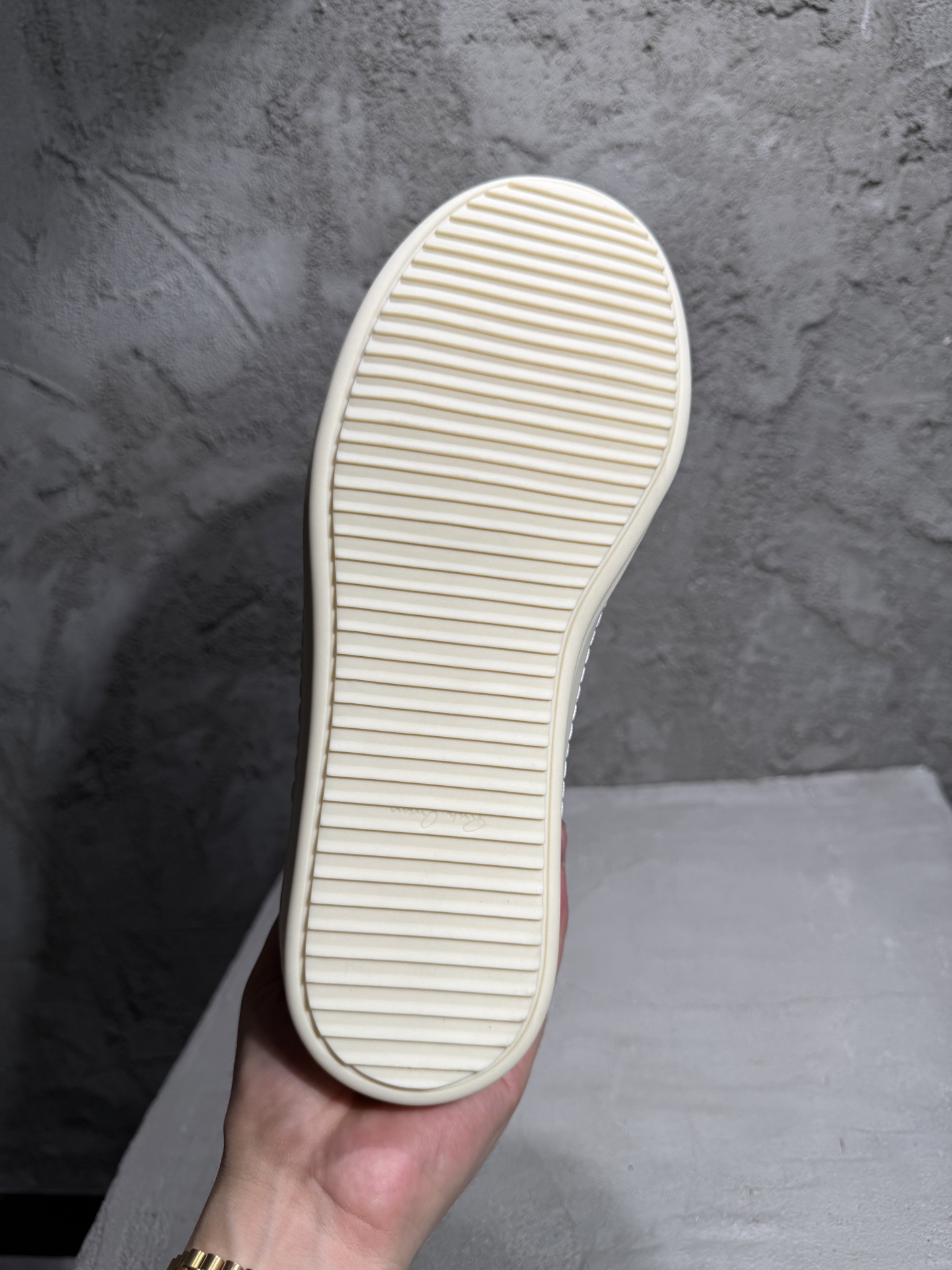 RICK OWENS RO 圆头 板鞋 休闲鞋 波鞋 男鞋  帆布  低筒  白色 头层皮侧面六孔  DU01F4822DOEH41-111