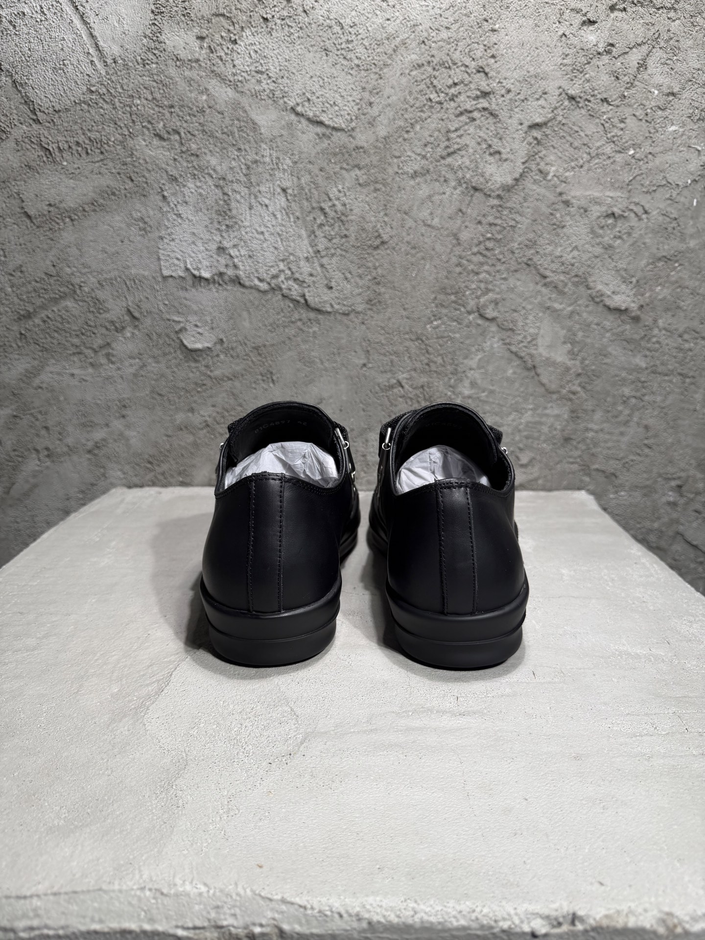 RICK OWENS RO 圆头 板鞋 休闲鞋 波鞋 男鞋  帆布  低筒   黑武士