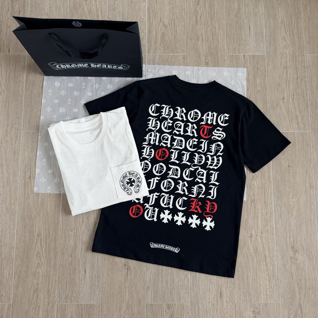 Chrome Hearts CH 克罗心  圆领 短袖 T恤 A0东京限定 后被满字 