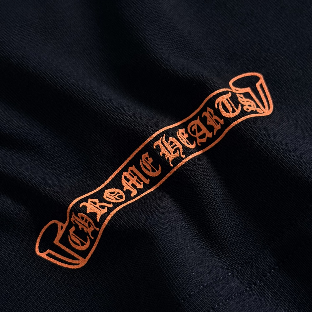 Chrome Hearts CH 克罗心  圆领 短袖 T恤 A0迈阿密限定橙色 