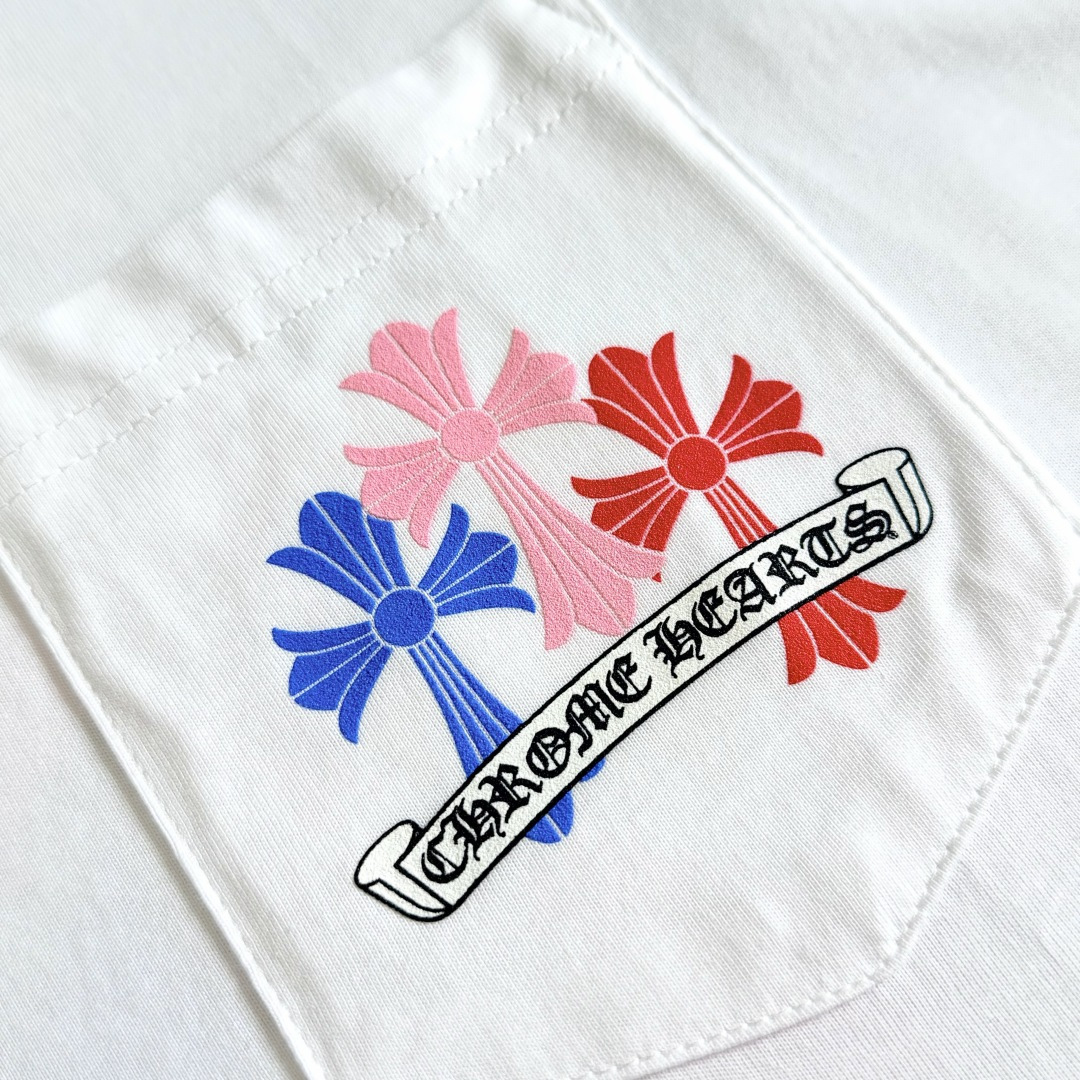 Chrome Hearts CH 克罗心  圆领 短袖 T恤 A0 彩色大面十字架