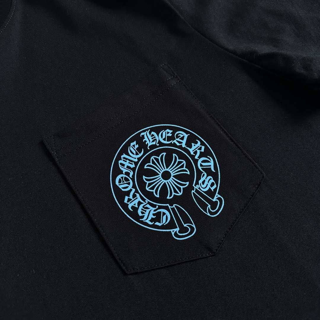 Chrome Hearts CH 克罗心  圆领 短袖 T恤 A0 蓝色大十字架