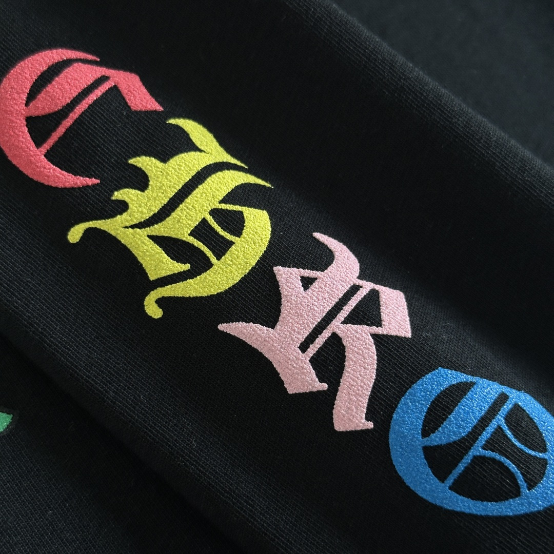Chrome Hearts 克罗心  CH 圆领长袖T 后背彩色十字