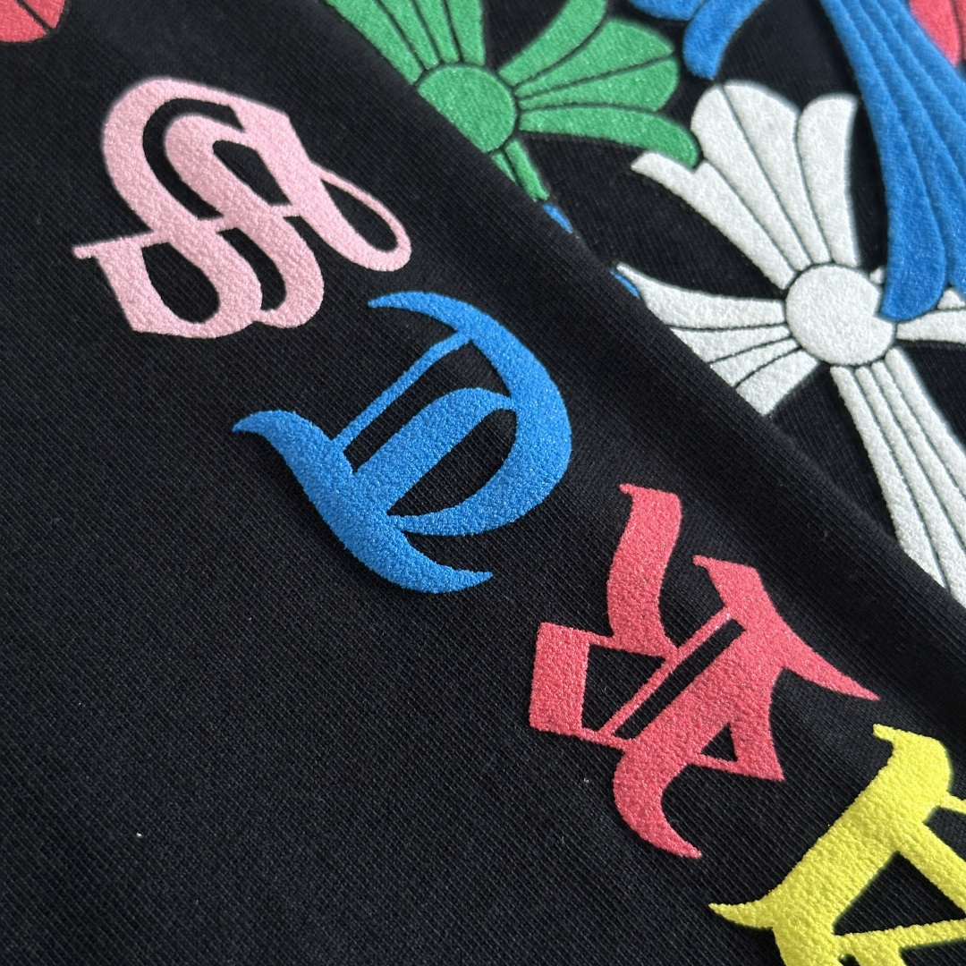 Chrome Hearts 克罗心  CH 圆领长袖T 后背彩色十字
