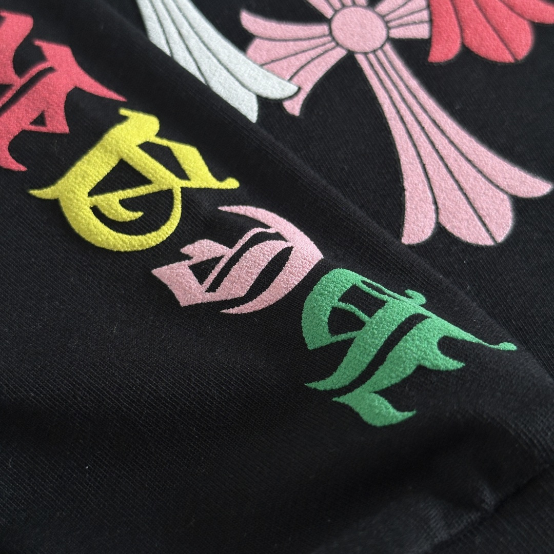 Chrome Hearts 克罗心  CH 圆领长袖T 后背彩色十字