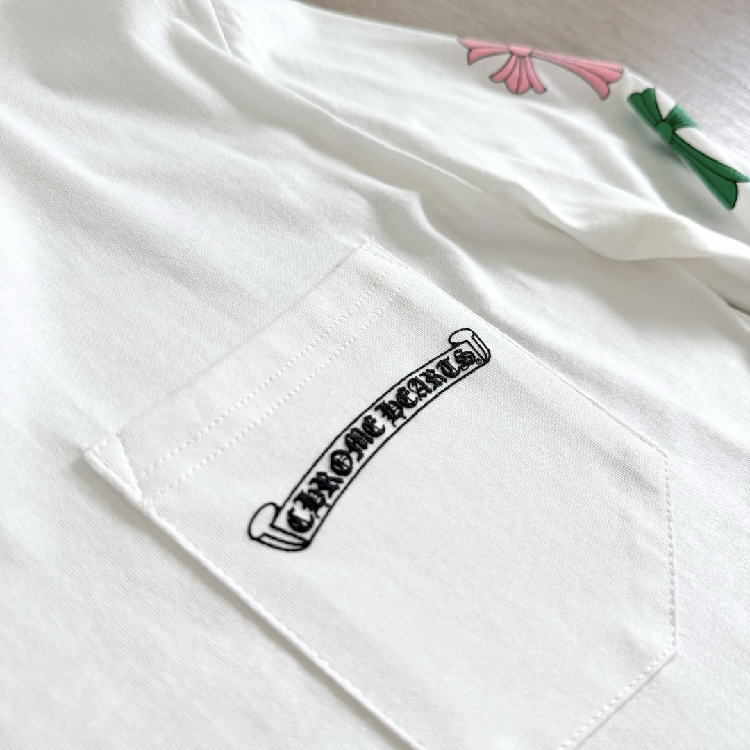 Chrome Hearts 克罗心  CH 圆领长袖T 后背彩色十字