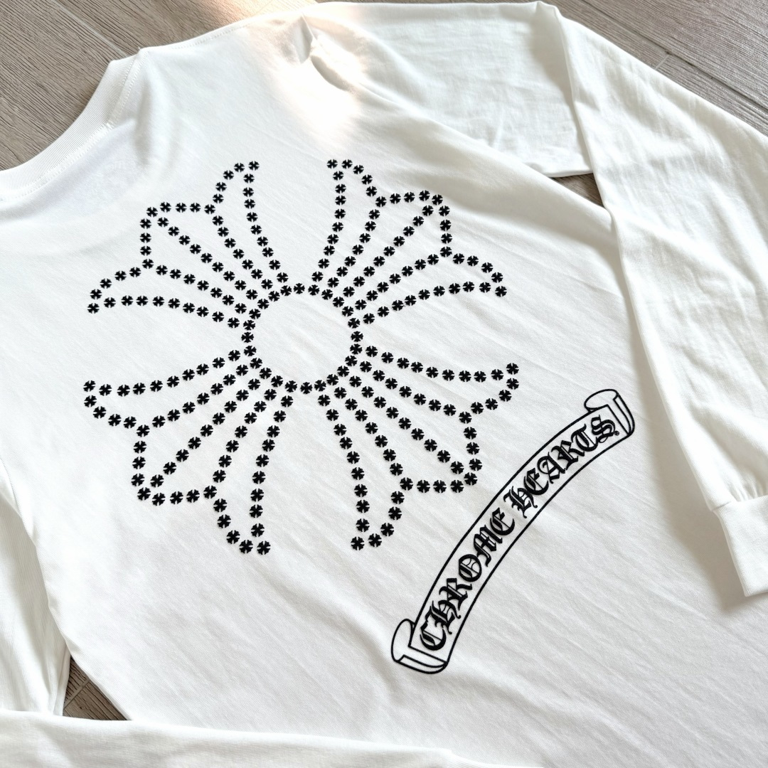 Chrome Hearts 克罗心  CH 圆领长袖T 小十字+大十字