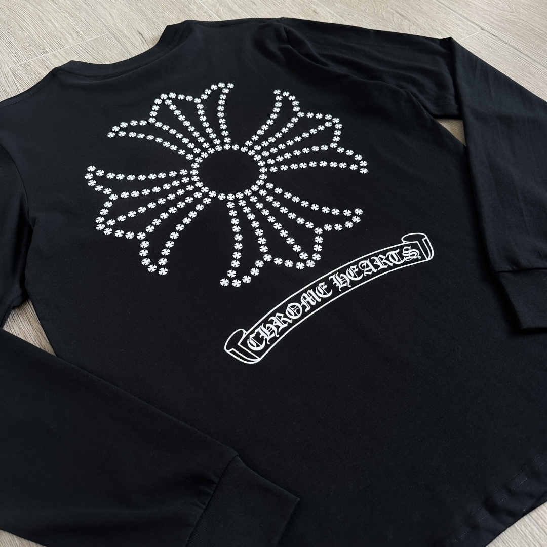 Chrome Hearts 克罗心  CH 圆领长袖T 小十字+大十字