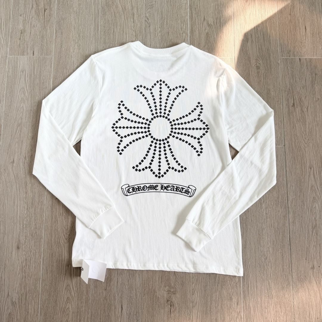 Chrome Hearts 克罗心  CH 圆领长袖T 小十字+大十字