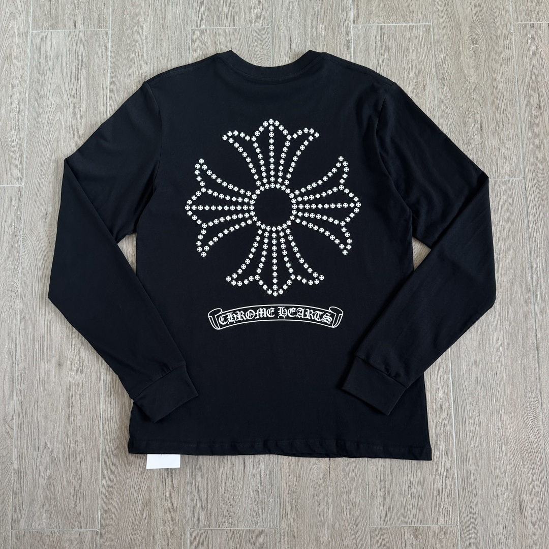 Chrome Hearts 克罗心  CH 圆领长袖T 小十字+大十字