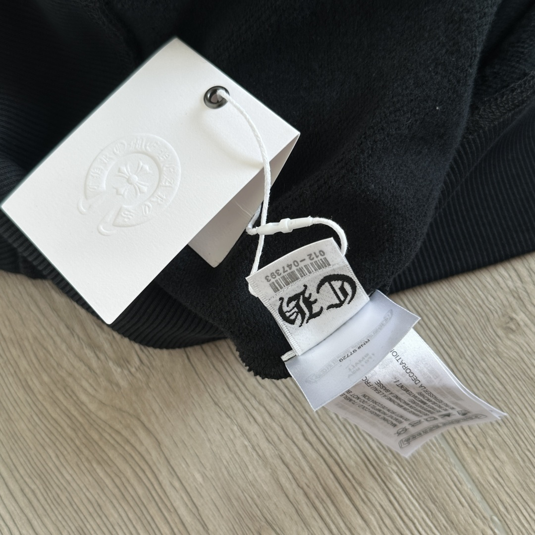  Chrome Hearts 克罗心 CH 内里 抓绒 圆领 卫衣  重工刺绣珠光银线十字架