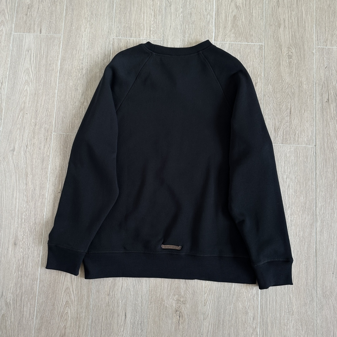  Chrome Hearts 克罗心 CH 内里 抓绒 圆领 卫衣  重工刺绣珠光银线十字架