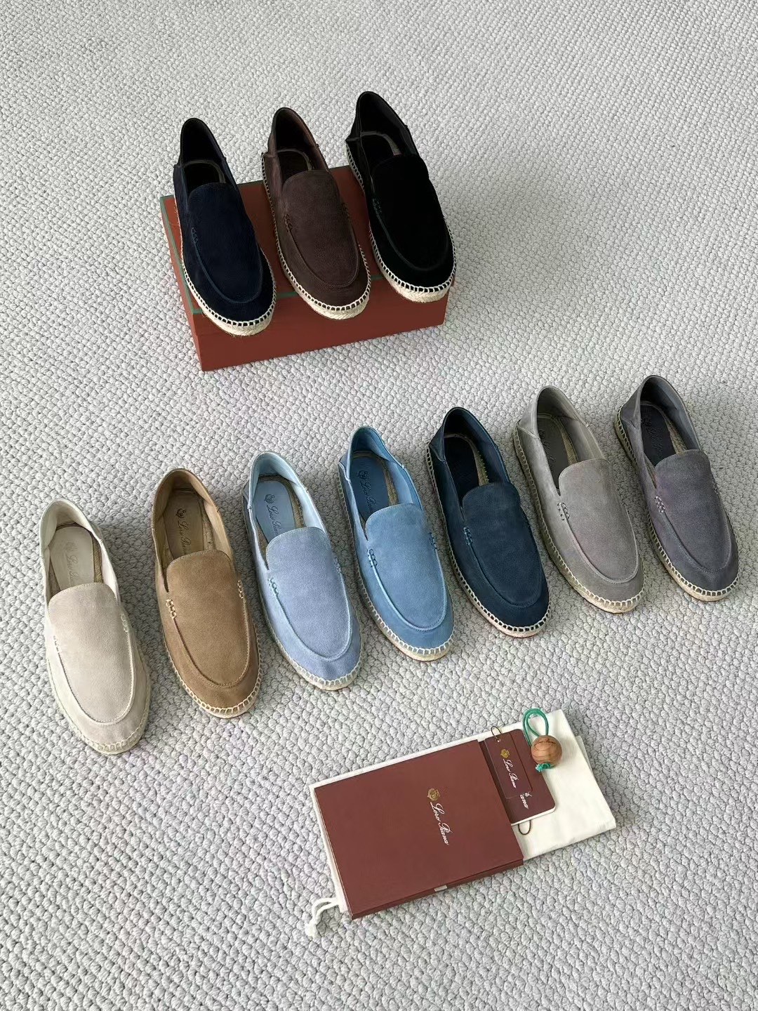 Loro Piana Summer Walk — Low-Top Suede Espadrilles — Men's Comfortable Casual Footwear