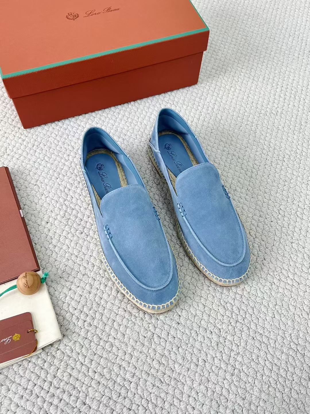 Loro Piana Summer Walk — Low-Top Suede Espadrilles — Men's Comfortable Casual Footwear