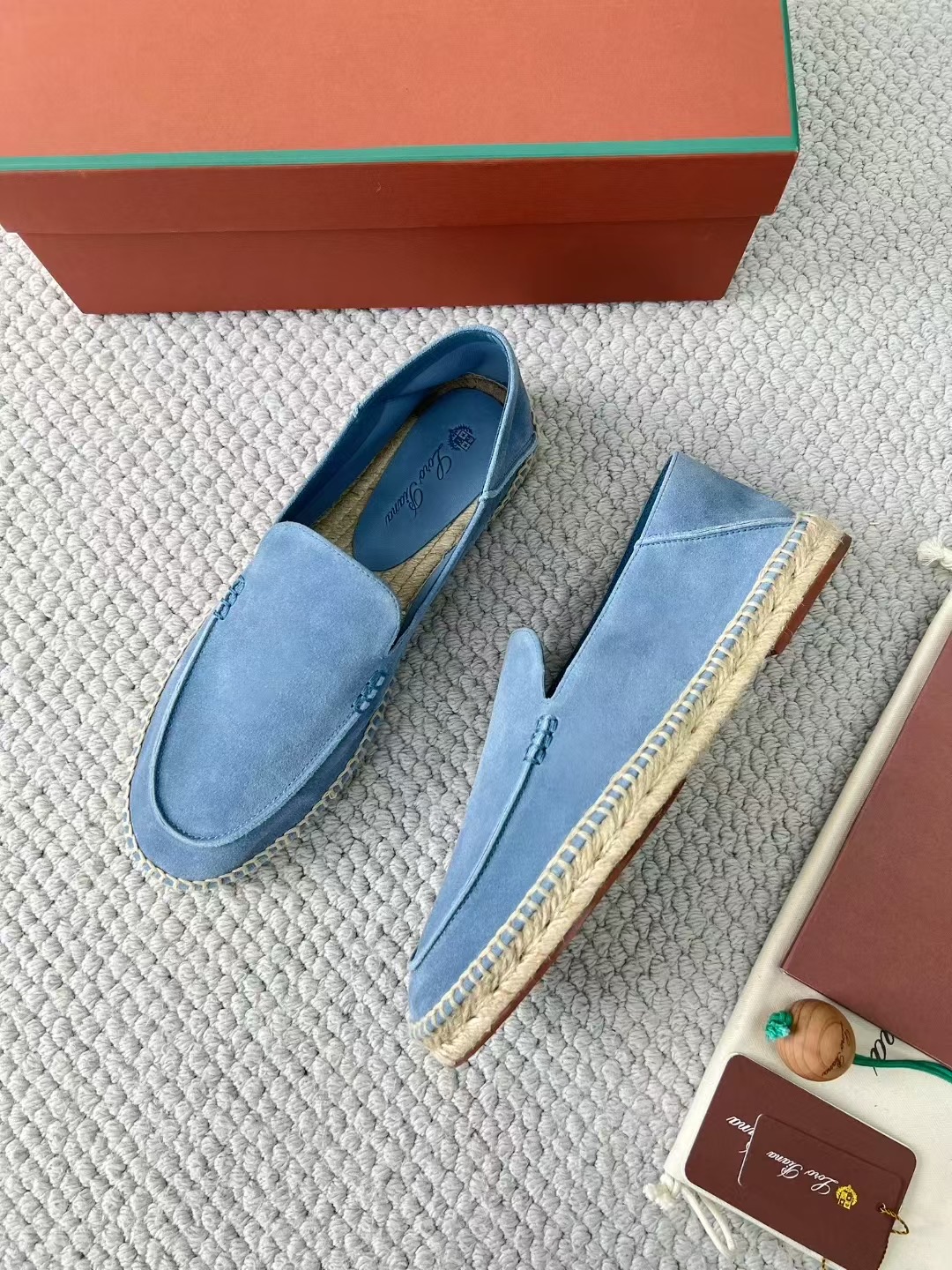 Loro Piana Summer Walk — Low-Top Suede Espadrilles — Men's Comfortable Casual Footwear