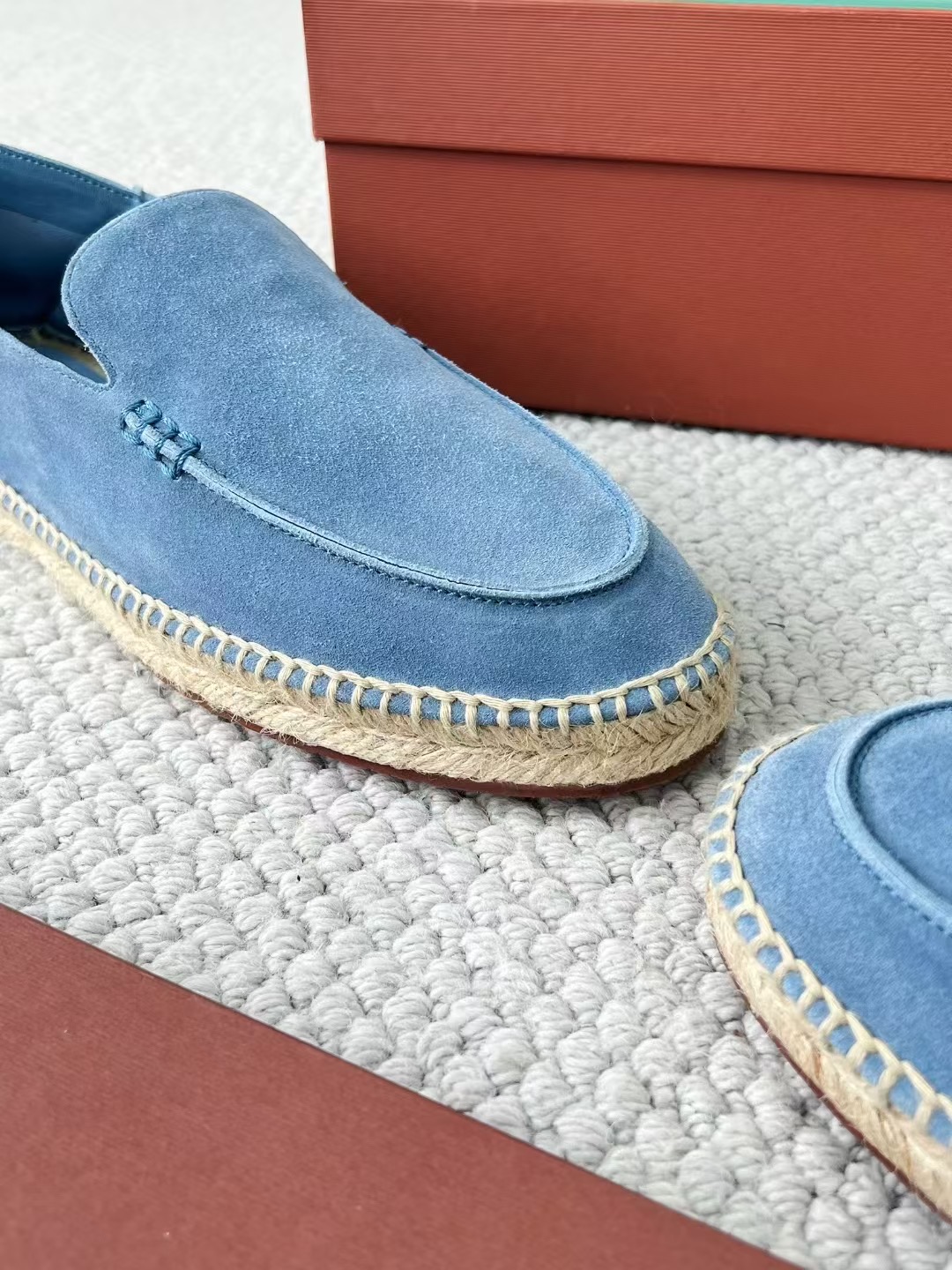 Loro Piana Summer Walk — Low-Top Suede Espadrilles — Men's Comfortable Casual Footwear