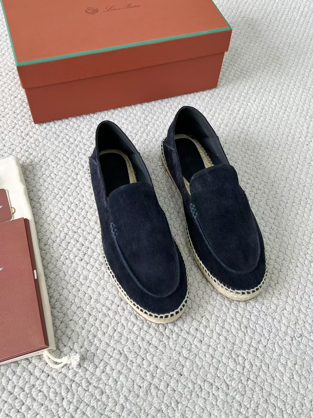 Loro Piana Summer Walk — Low-Top Suede Espadrilles — Men's Comfortable Casual Footwear