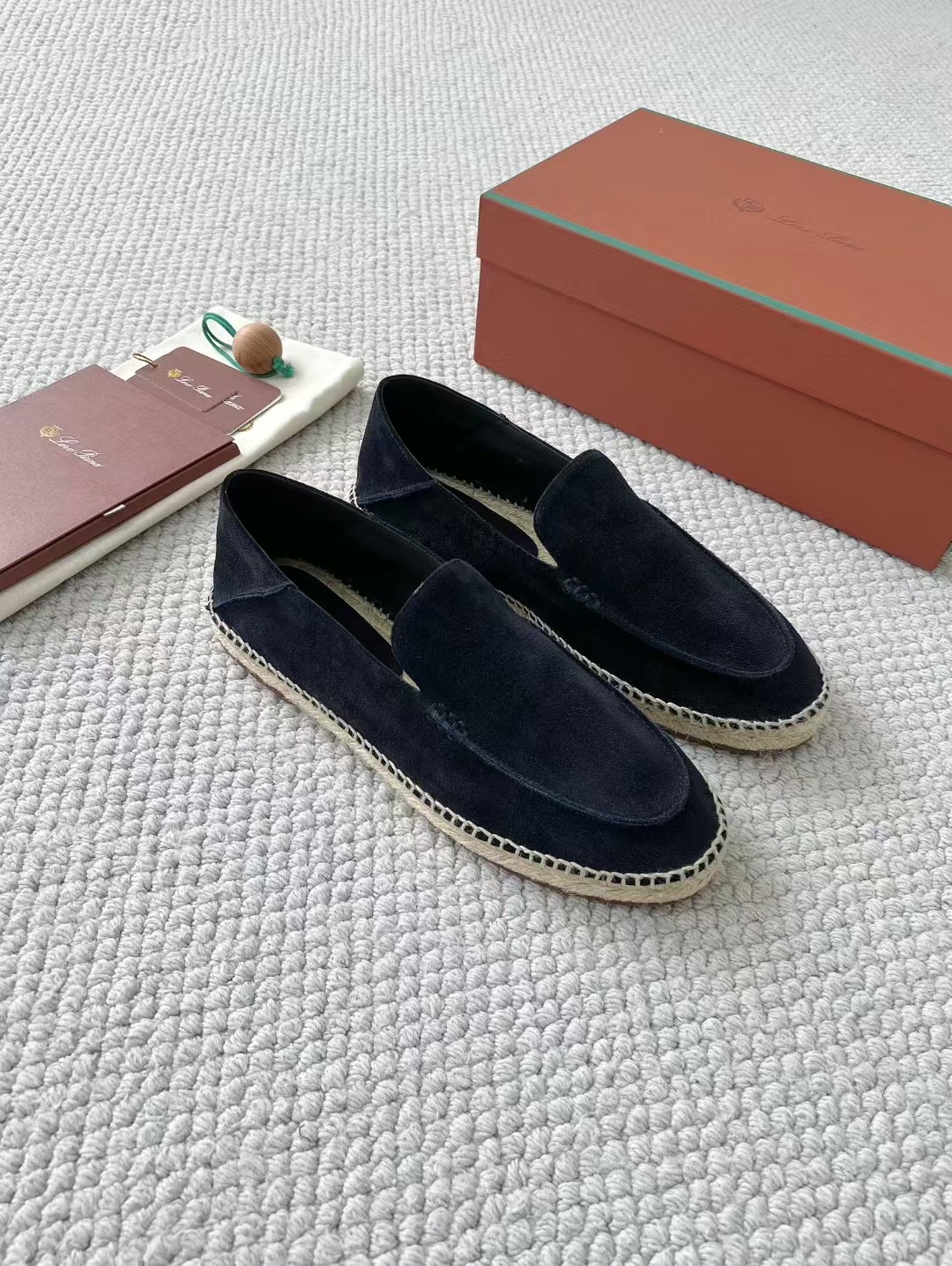 Loro Piana Summer Walk — Low-Top Suede Espadrilles — Men's Comfortable Casual Footwear