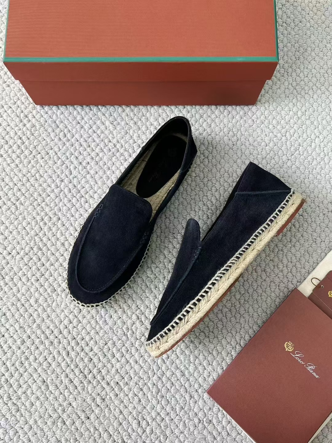 Loro Piana Summer Walk — Low-Top Suede Espadrilles — Men's Comfortable Casual Footwear