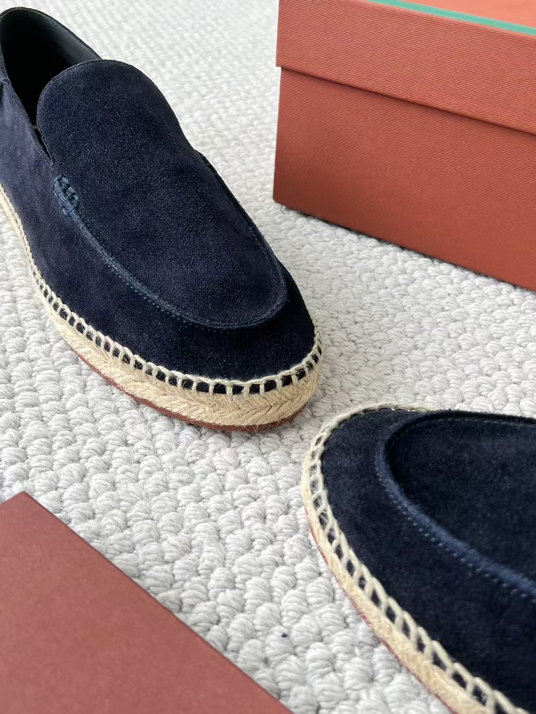 Loro Piana Summer Walk — Low-Top Suede Espadrilles — Men's Comfortable Casual Footwear
