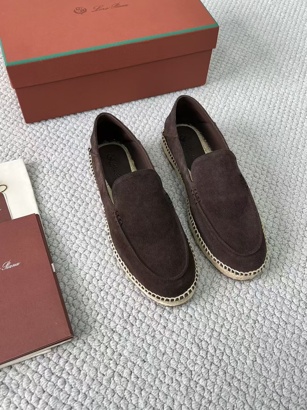 Loro Piana Summer Walk — Low-Top Suede Espadrilles — Men's Comfortable Casual Footwear