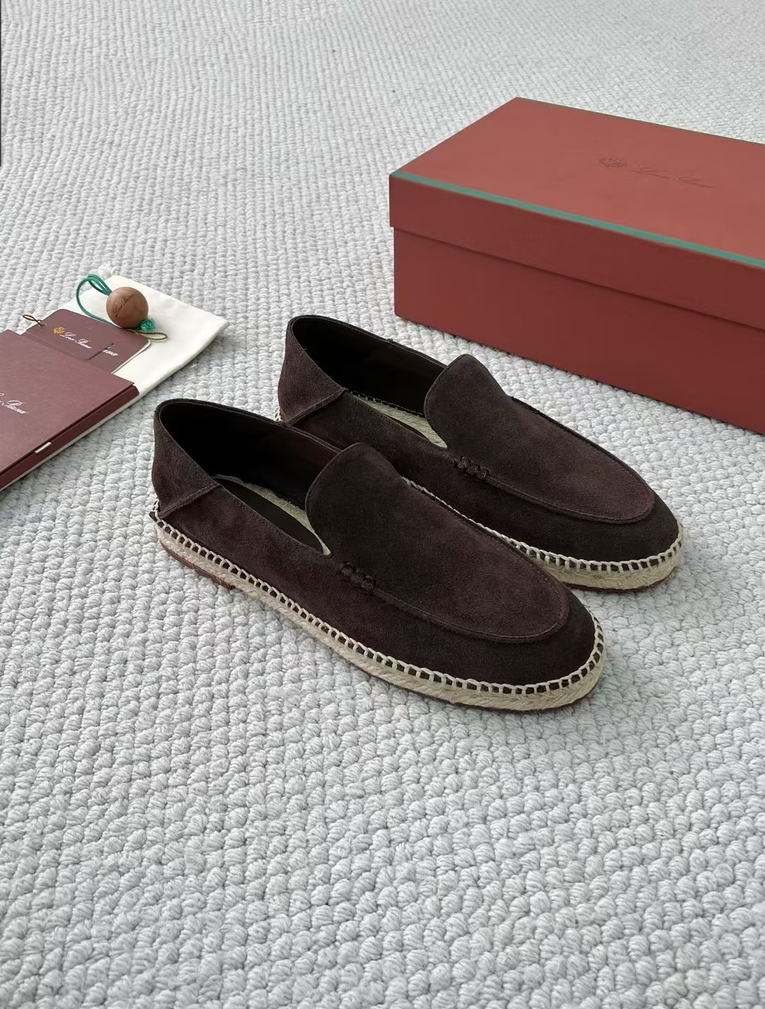 Loro Piana Summer Walk — Low-Top Suede Espadrilles — Men's Comfortable Casual Footwear