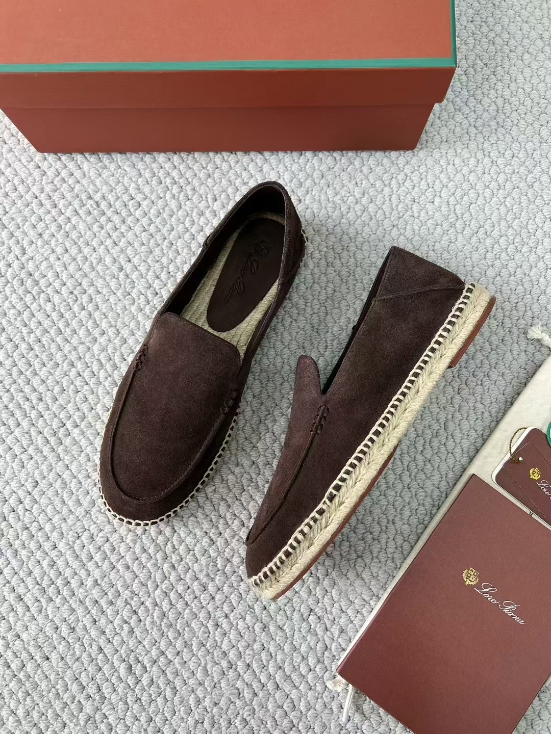 Loro Piana Summer Walk — Low-Top Suede Espadrilles — Men's Comfortable Casual Footwear