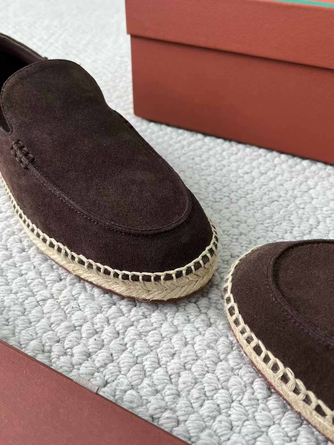 Loro Piana Summer Walk — Low-Top Suede Espadrilles — Men's Comfortable Casual Footwear