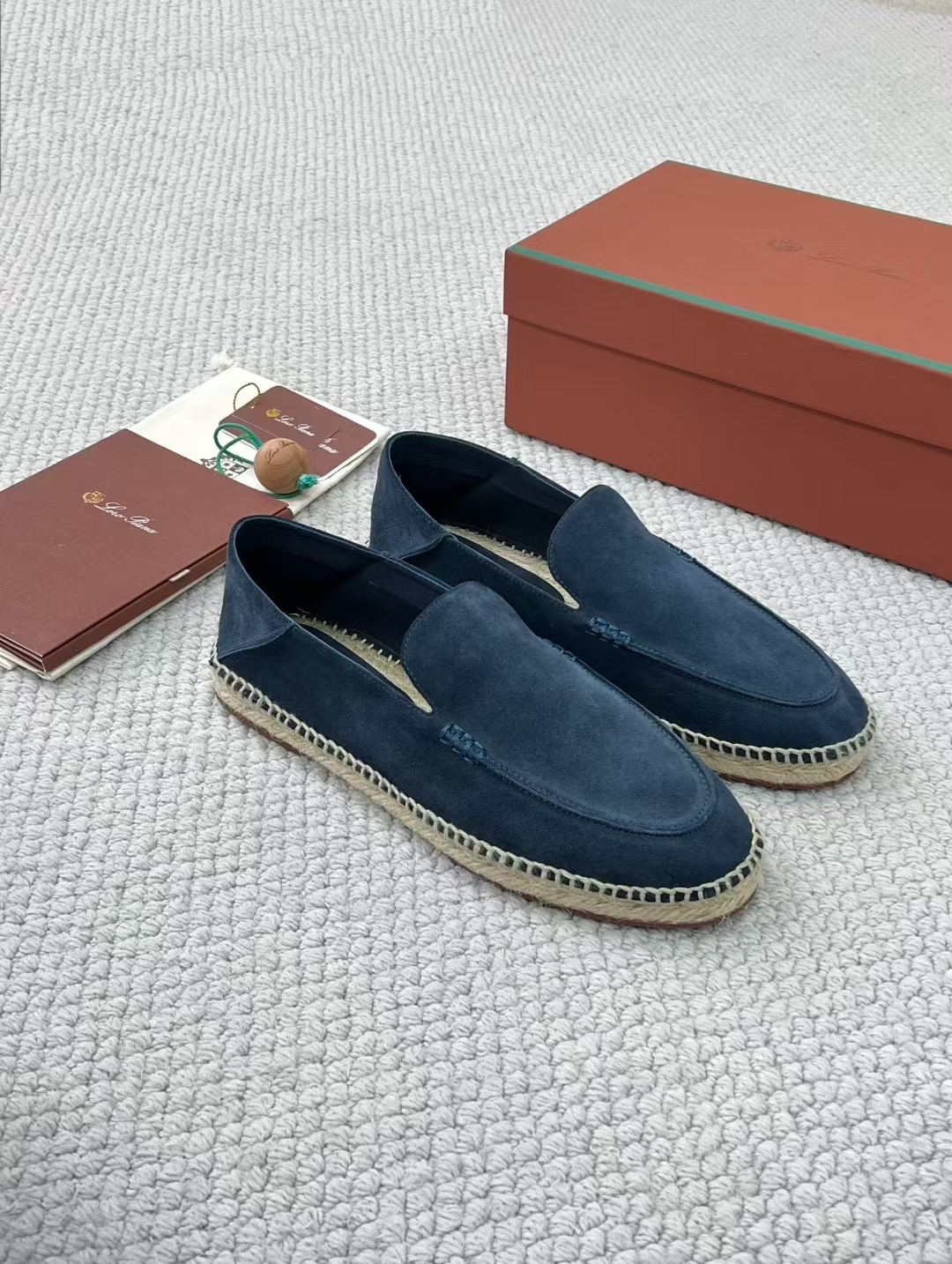 Loro Piana Summer Walk — Low-Top Suede Espadrilles — Men's Comfortable Casual Footwear