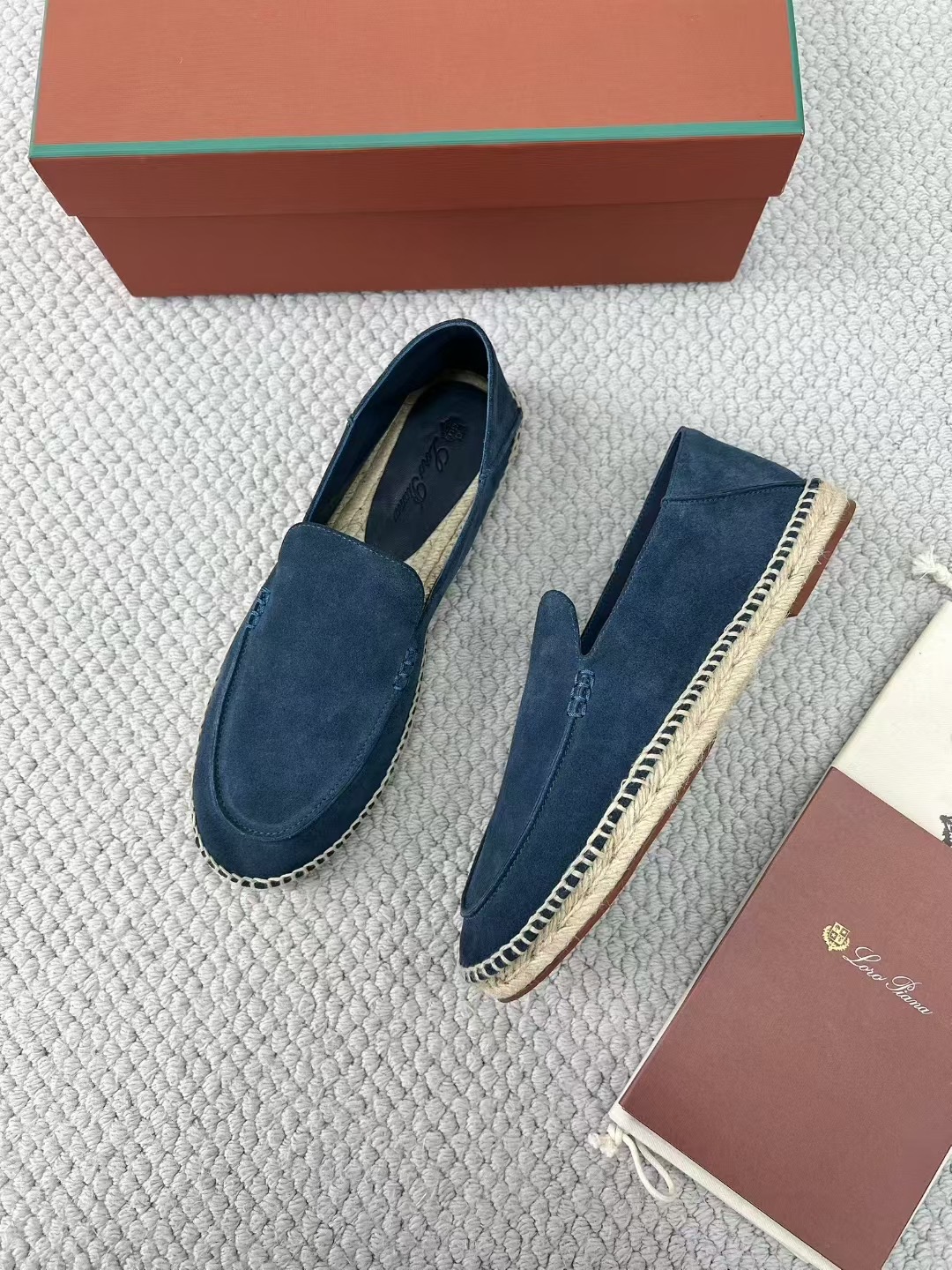Loro Piana Summer Walk — Low-Top Suede Espadrilles — Men's Comfortable Casual Footwear