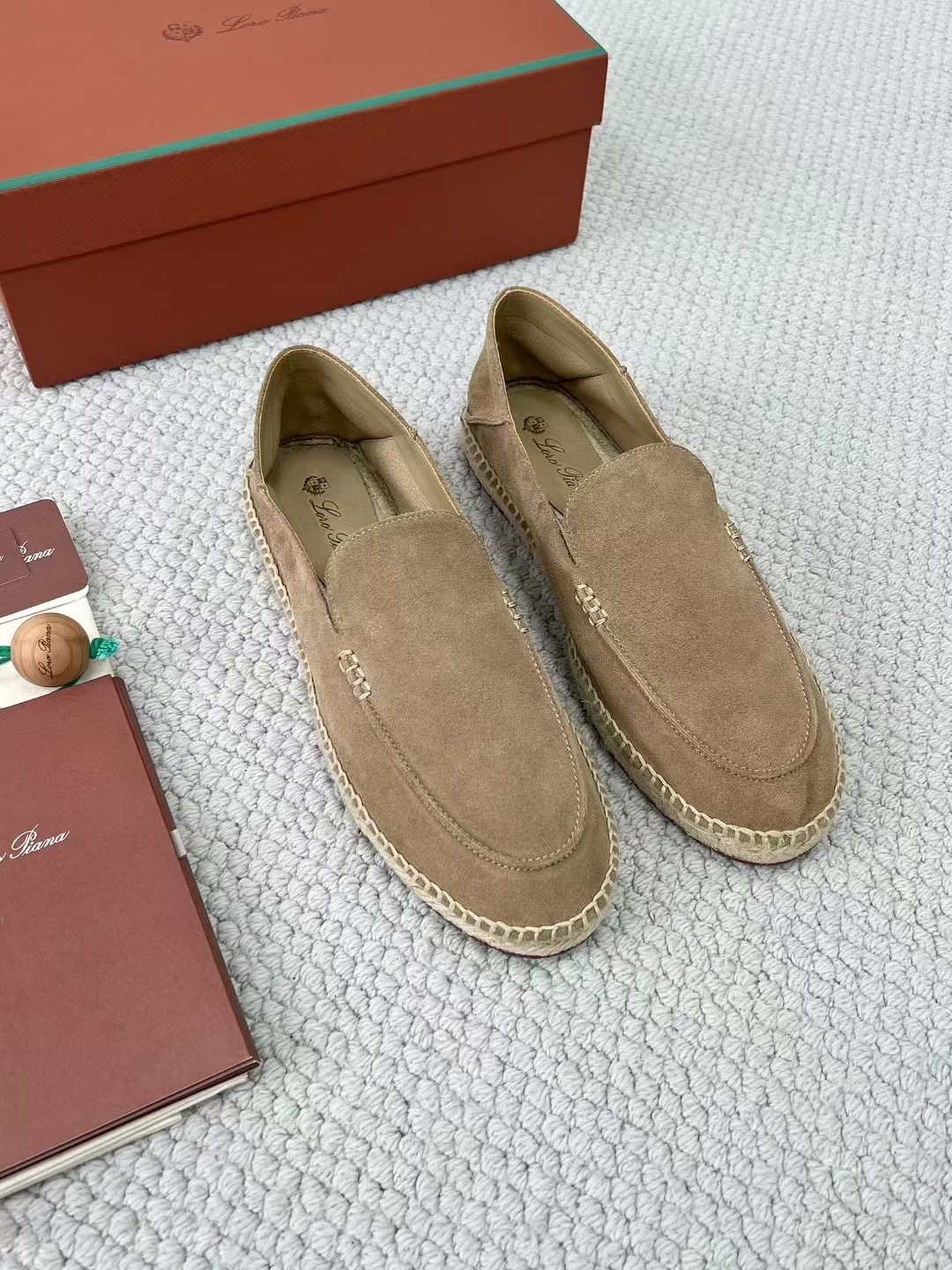 Loro Piana Summer Walk — Low-Top Suede Espadrilles — Men's Comfortable Casual Footwear