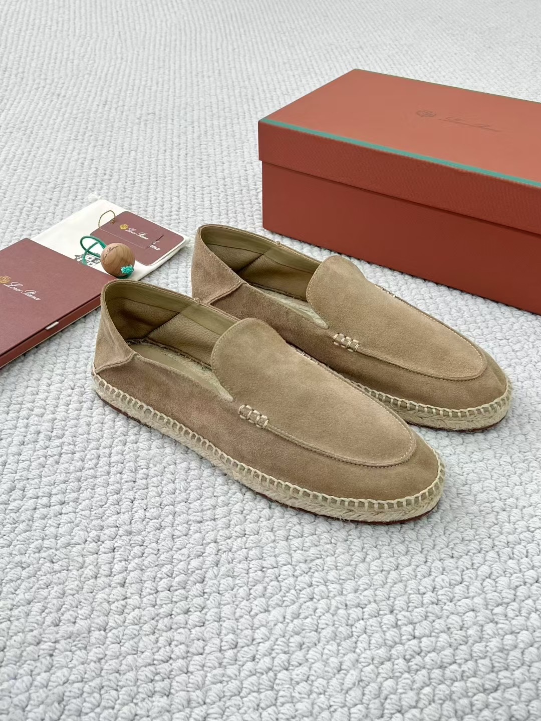 Loro Piana Summer Walk — Low-Top Suede Espadrilles — Men's Comfortable Casual Footwear
