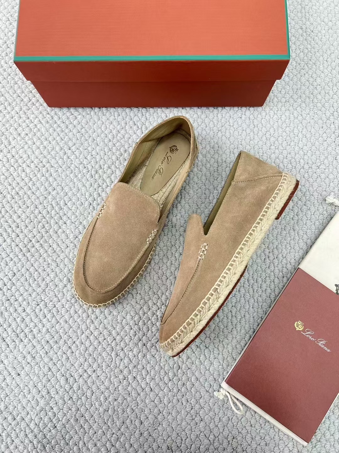 Loro Piana Summer Walk — Low-Top Suede Espadrilles — Men's Comfortable Casual Footwear
