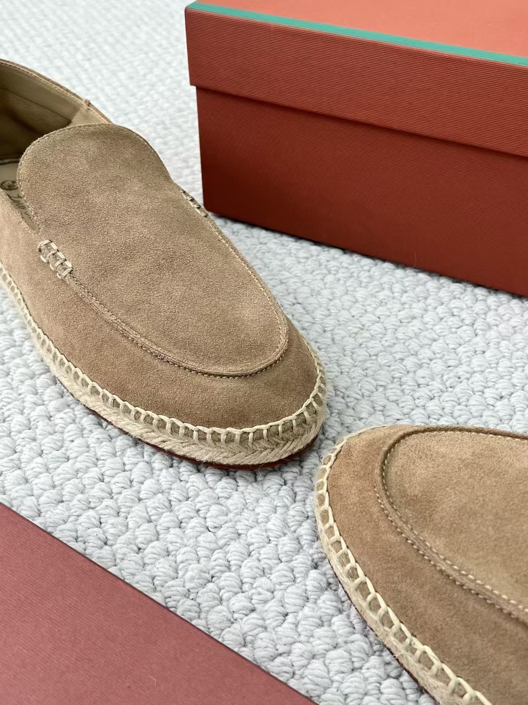 Loro Piana Summer Walk — Low-Top Suede Espadrilles — Men's Comfortable Casual Footwear