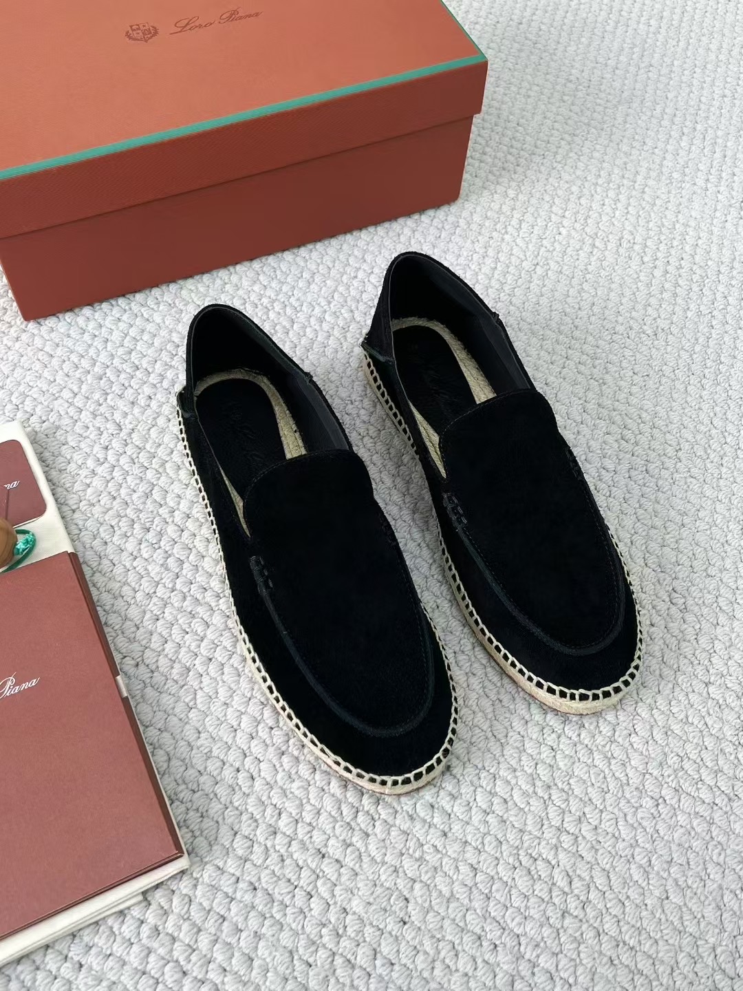 Loro Piana Summer Walk — Low-Top Suede Espadrilles — Men's Comfortable Casual Footwear