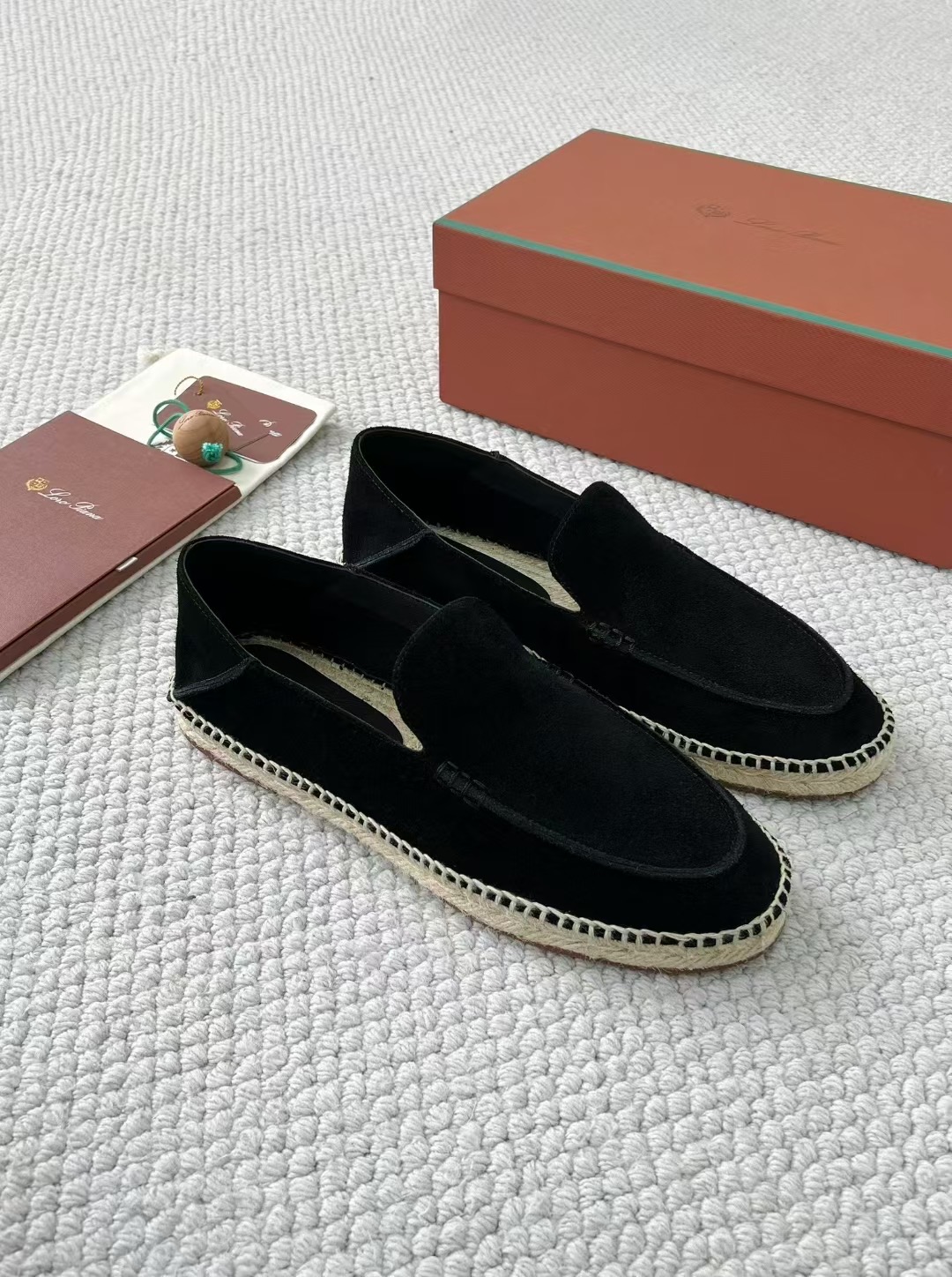 Loro Piana Summer Walk — Low-Top Suede Espadrilles — Men's Comfortable Casual Footwear